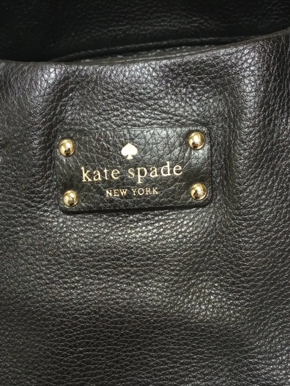 🖤 KATE SPADE BLACK LEATHER SHOULDER BAG WITH GOLD HARDWARE